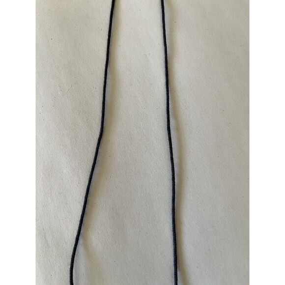 Vintage Shark Tooth Black Cord Necklace Wood Beads NOT Adjustable - Picture 4 of 5